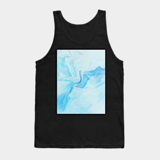 Cool Blue Gradient Marble Tank Top